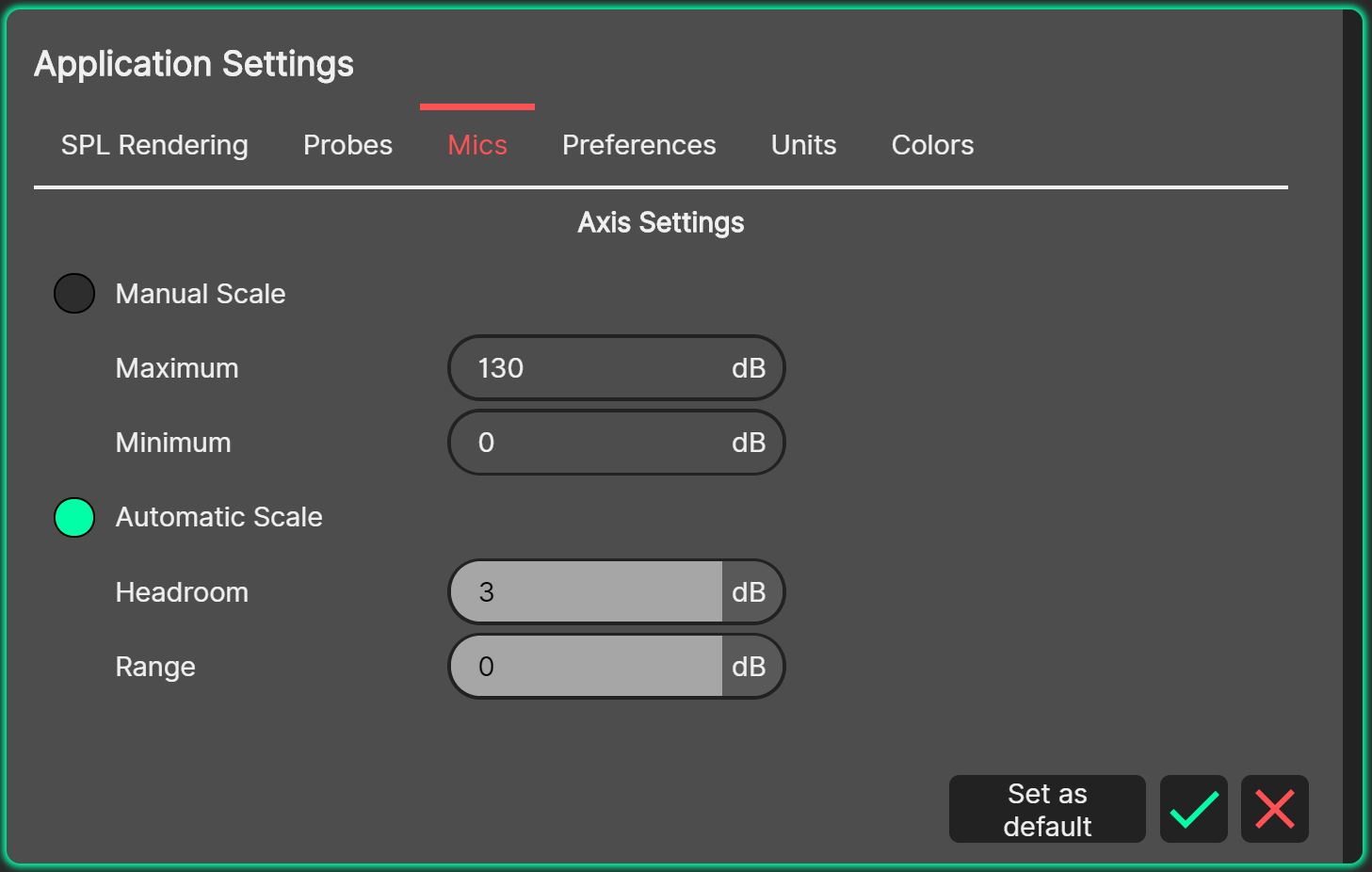 Microphone Settings.